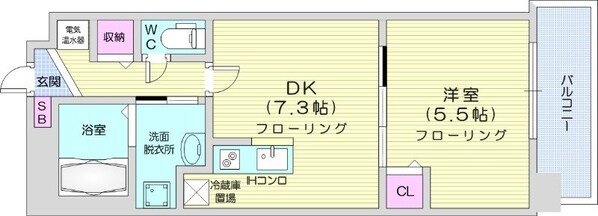 幌平橋駅 徒歩4分 4階の物件間取画像